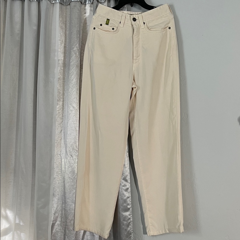 Cream Flare & Wide Leg Jeans